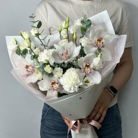 💐Нежный букет из потрясающих белых Орхидей