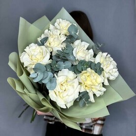 ХИТ💥Букет с французской розой и эвкалиптом