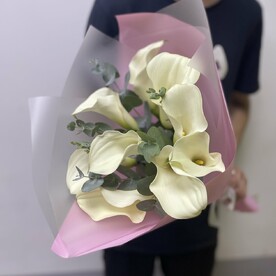 Калла белая, Эвкалипт, Пленка матовая