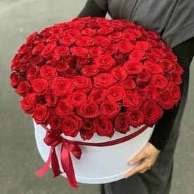101 роза в коробе
