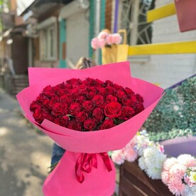 51 роза букет большая 70 см