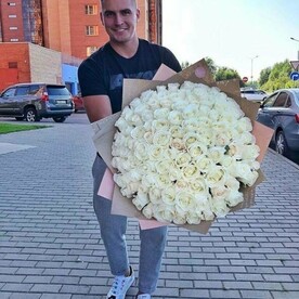 101 белая роза