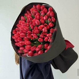 Букет из тюльпанов 101 штука