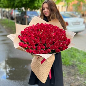 Букет цветов из 101 розы