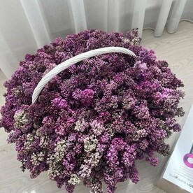 Букет сирени в корзине