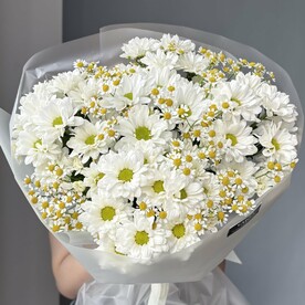 Букет из ромашек и танацетума