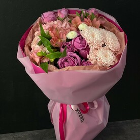 Букет розовый феникс