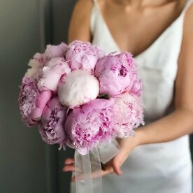 Букет невеста из 17 пионов 😍😍💍👰🏻