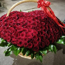 Роза шт, Флористическая губка шт, Корзина шт, шт
