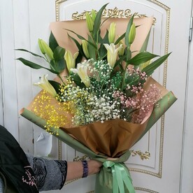 Лилия, Гипсофила, Пленка матовая