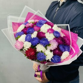 Букет из 39 астр микс