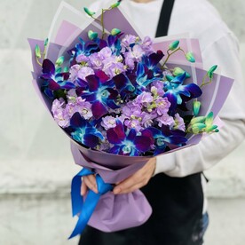 Орхидея, Рускус, Маттиола, Упаковка