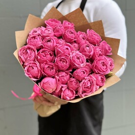 Букет из 15 пионовидных роз