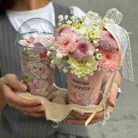 Набор «Цветы+ маршмэллоу»🍭