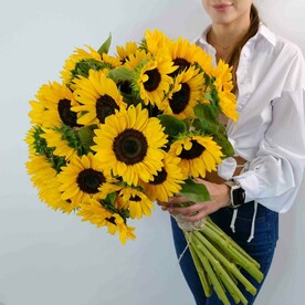 Яркие подсолнухи, 25 штук