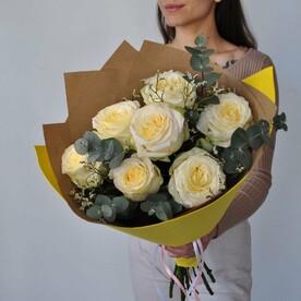 Роза, Эвкалипт, Крафт, Фоамиран