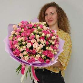 Кустовые розы, 31 штучка