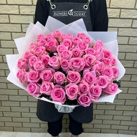 Букет из 51 розовой розы