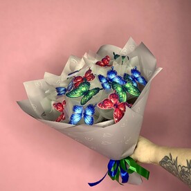 Светящийся букет из бабочек 19(14)