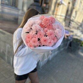 Букет хризантем розовых
