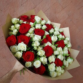 Роза кустовая, Роза красная, Крафт