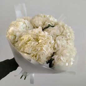 Букет из белых гортензий