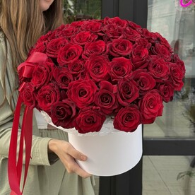 51 роза в коробке🌹