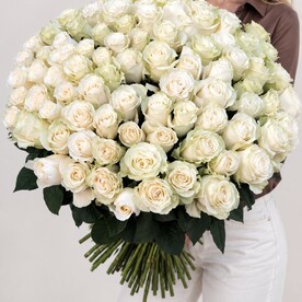 Букет из белых роз, 151 шт.