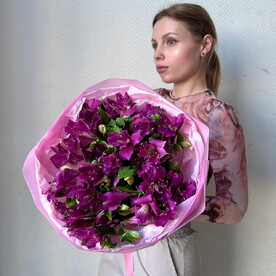 Букет фиолетовая альстромерия 💜