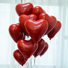 Сет из 13 латексных шаров мини "Сердце" на 14 ое февраля