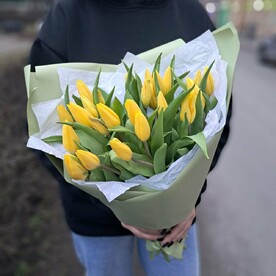 Желтые тюльпаны 25шт