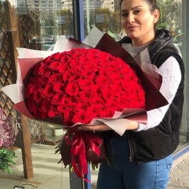 Монобукет из 101 розы 🌹