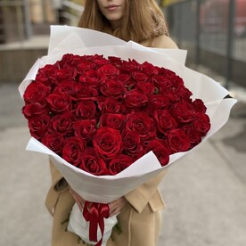 51 красная роза Кения