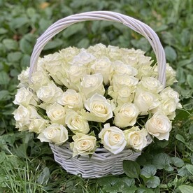 Роза, Пиафлор, Корзина плетеная