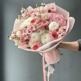Роза пионовидная, Пион, Роза кустовая, Хризантема кустовая, Ранункулус, Гортензия, Пленка дизайнерская