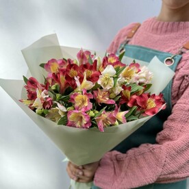 Букет с альстромерией «Краски осени»