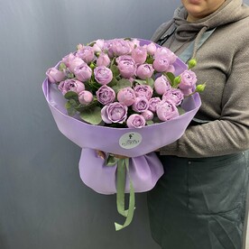 Букет из пионовидных роз « Лавендер»