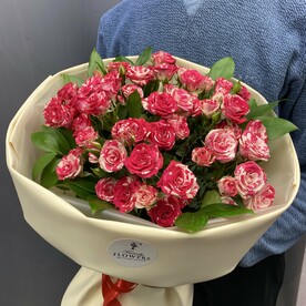 Роза кустовая, Рускус, Фоамиран, Пленка матовая
