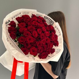 Монобукет из роз 51 шт