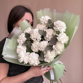 Гвоздика белая, Эвкалипт, Зелень, Упаковка