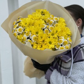 Хризантема сантини, Хризантема кустовая, Дизайнерская упаковка, Открытка