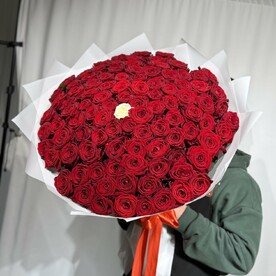 101 Роза по середине белая Роза