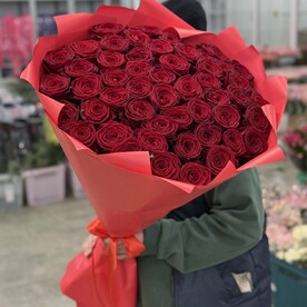 Букет из метровых роз (51 ветка)