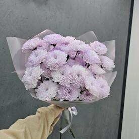 Букет лавандовых хризантем