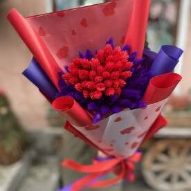 Букет из сухоцветов «Сердце»
