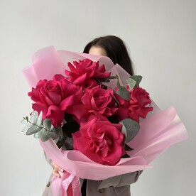 Французские розы, Эвкалипт, Пленка матовая