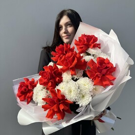 Роза, Хризантема кустовая, Пленка дизайнерская