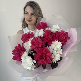 Французские розы, Хризантема кустовая, Пленка матовая