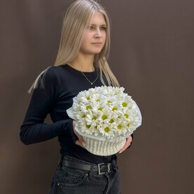 Композиция из ромашек "Солнечная улыбка"