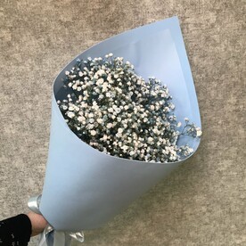 Букет из голубых гипсофил